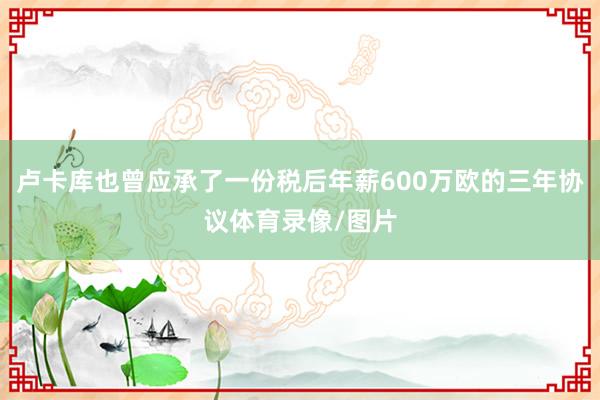 卢卡库也曾应承了一份税后年薪600万欧的三年协议体育录像/图片