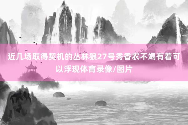 近几场取得契机的丛林狼27号秀香农不竭有着可以浮现体育录像/图片