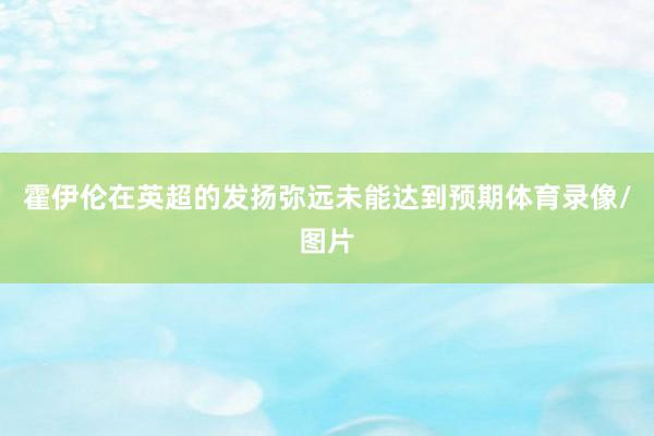 霍伊伦在英超的发扬弥远未能达到预期体育录像/图片
